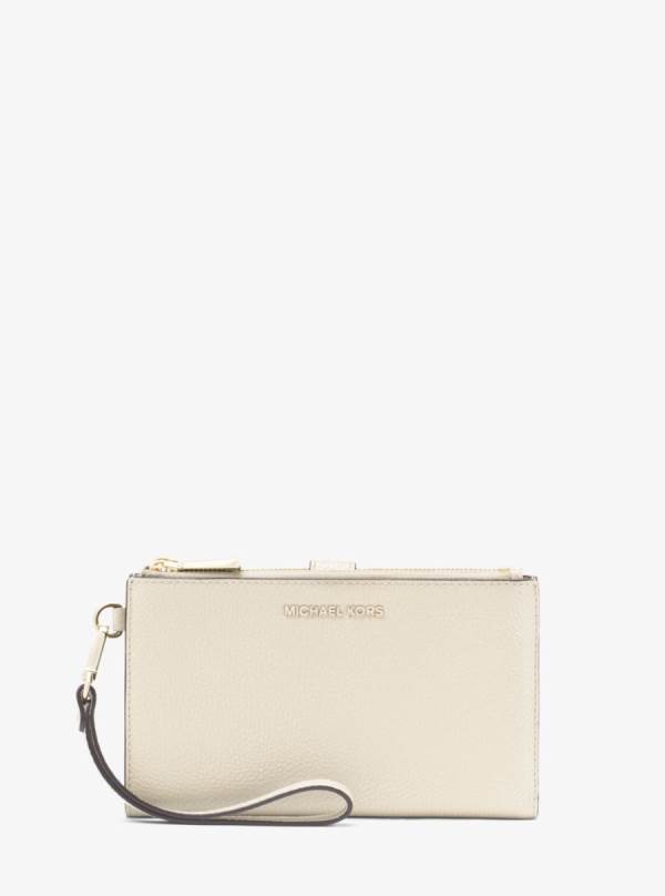 Damske Penazenky Michael Kors Adele Pebbled Leather Smartphone Krém - Doplnky Michael Kors Levně | TWXEI-4879